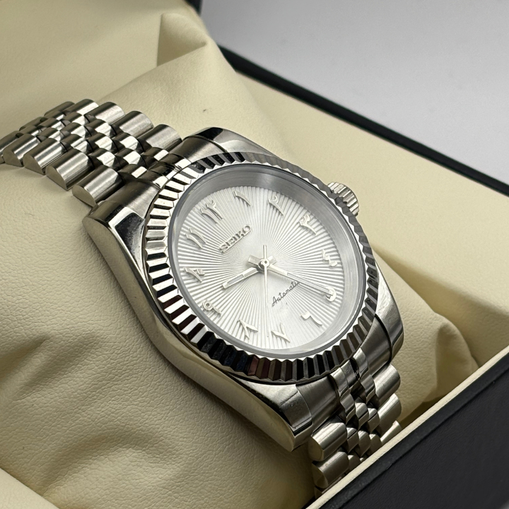 Seiko Arabic Dial Blanche